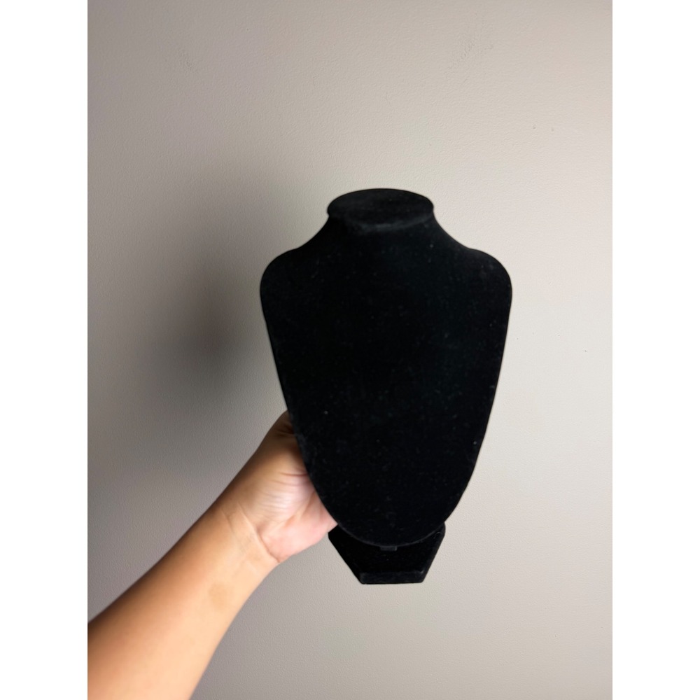Black Velvet Necklace Display Bust Jewelry Stand Easel 8.5 Inch